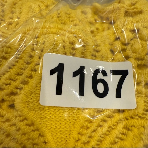 Sundance Graycelyn Swim Cover Up Women’s L Yellow Crochet Boho Hippie Blouse - Picture 10 of 10